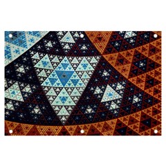 Fractal Triangle Geometric Abstract Pattern Banner And Sign 6  X 4 