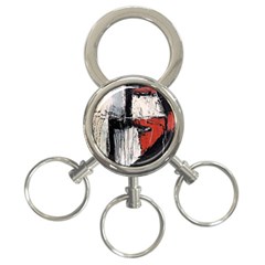 Abstract  3-ring Key Chain