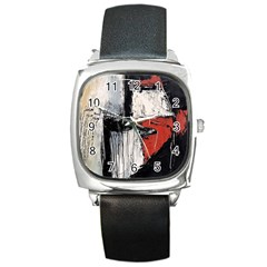 Abstract  Square Metal Watch