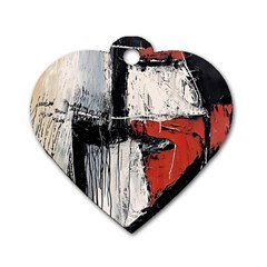 Abstract  Dog Tag Heart (one Side)