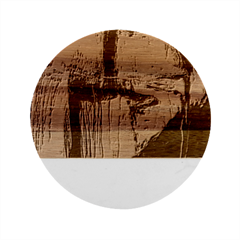 Abstract  Marble Wood Coaster (round)