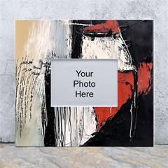 Abstract  White Wall Photo Frame 5  X 7 