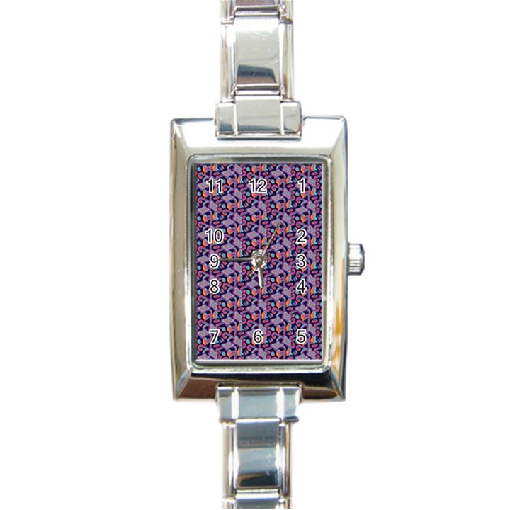 Trippy Cool Pattern Rectangle Italian Charm Watch