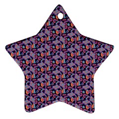 Trippy Cool Pattern Ornament (star)