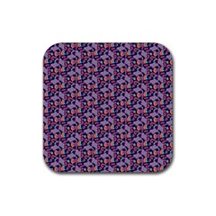 Trippy Cool Pattern Rubber Coaster (square)