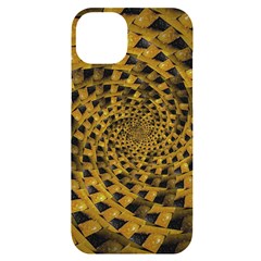 Spiral Symmetry Geometric Pattern Black Backgrond Iphone 14 Plus Black Uv Print Case