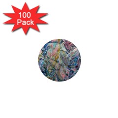 Abstract Flows 1  Mini Magnets (100 Pack)  by kaleidomarblingart