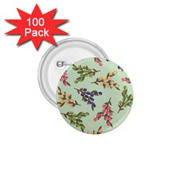 Berries Flowers Pattern Print 1 75  Buttons (100 Pack) 