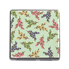 Berries Flowers Pattern Print Memory Card Reader (square 5 Slot)