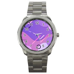 Colorful Labstract Wallpaper Theme Sport Metal Watch
