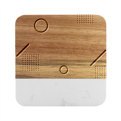 Colorful Labstract Wallpaper Theme Marble Wood Coaster (square)