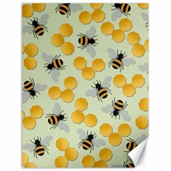 Bees Pattern Honey Bee Bug Honeycomb Honey Beehive Canvas 18  X 24 