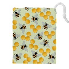 Bees Pattern Honey Bee Bug Honeycomb Honey Beehive Drawstring Pouch (5xl)