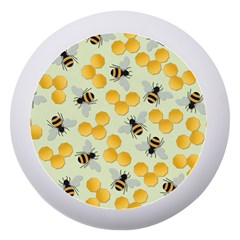 Bees Pattern Honey Bee Bug Honeycomb Honey Beehive Dento Box With Mirror