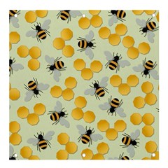 Bees Pattern Honey Bee Bug Honeycomb Honey Beehive Banner And Sign 4  X 4 