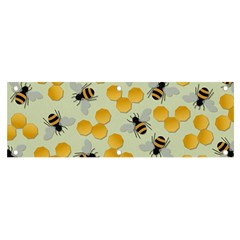 Bees Pattern Honey Bee Bug Honeycomb Honey Beehive Banner And Sign 6  X 2 