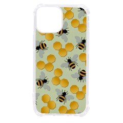 Bees Pattern Honey Bee Bug Honeycomb Honey Beehive Iphone 13 Mini Tpu Uv Print Case