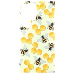 Bees Pattern Honey Bee Bug Honeycomb Honey Beehive Samsung Galaxy S24 Ultra 6.9 Inch Black TPU UV Case