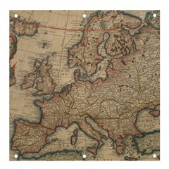 Old Vintage Classic Map Of Europe Banner And Sign 4  X 4 