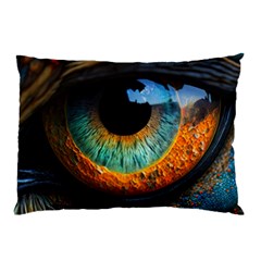 Eye Bird Feathers Vibrant Pillow Case (two Sides)