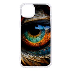 Eye Bird Feathers Vibrant Iphone 14 Plus Tpu Uv Print Case