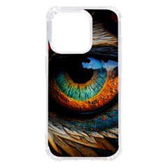 Eye Bird Feathers Vibrant Iphone 14 Pro Tpu Uv Print Case