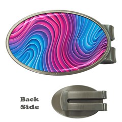 Spiral Swirl Pattern Light Circle Money Clips (oval) 