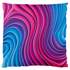 Spiral Swirl Pattern Light Circle Large Premium Plush Fleece Cushion Case (one Side) by Ndabl3x