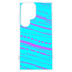 Wave Stripe Pattern Design Aqua Samsung Galaxy S24 Plus 6 7 Inch Tpu Uv Case by Ndabl3x