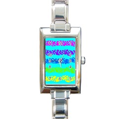 Abstract Design Pattern Rectangle Italian Charm Watch