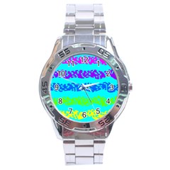 Abstract Design Pattern Stainless Steel Analogue Watch by Ndabl3x