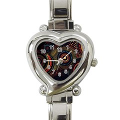 Abstract Geometric Pattern Heart Italian Charm Watch