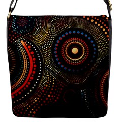 Abstract Geometric Pattern Flap Closure Messenger Bag (s)