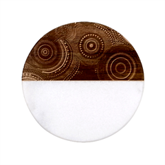 Abstract Geometric Pattern Classic Marble Wood Coaster (round) 