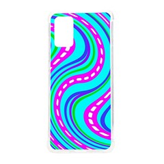 Swirls Pattern Design Bright Aqua Samsung Galaxy S20 Plus 6 7 Inch Tpu Uv Case