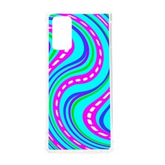 Swirls Pattern Design Bright Aqua Samsung Galaxy Note 20 Tpu Uv Case