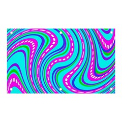 Swirls Pattern Design Bright Aqua Banner And Sign 5  X 3 