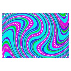 Swirls Pattern Design Bright Aqua Banner And Sign 6  X 4 