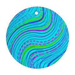 Pattern Swirl Pink Green Aqua Ornament (round)
