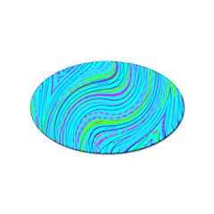 Pattern Swirl Pink Green Aqua Sticker Oval (10 Pack) by Ndabl3x