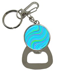 Pattern Swirl Pink Green Aqua Bottle Opener Key Chain