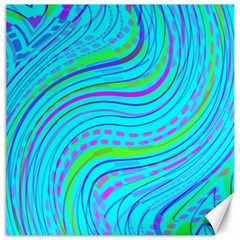 Pattern Swirl Pink Green Aqua Canvas 12  X 12 