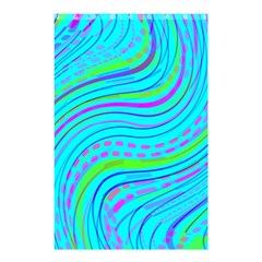 Pattern Swirl Pink Green Aqua Shower Curtain 48  X 72  (small) 