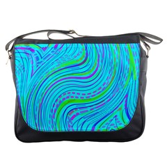 Pattern Swirl Pink Green Aqua Messenger Bag