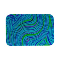 Pattern Swirl Pink Green Aqua Open Lid Metal Box (silver)   by Ndabl3x