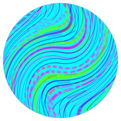 Pattern Swirl Pink Green Aqua Round Trivet