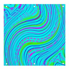 Pattern Swirl Pink Green Aqua Banner And Sign 4  X 4 