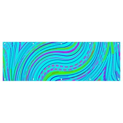 Pattern Swirl Pink Green Aqua Banner And Sign 12  X 4 