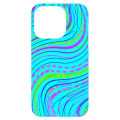 Pattern Swirl Pink Green Aqua Iphone 14 Pro Black Uv Print Case