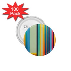 Colorful Rainbow Striped Pattern Stripes Background 1 75  Buttons (100 Pack) 